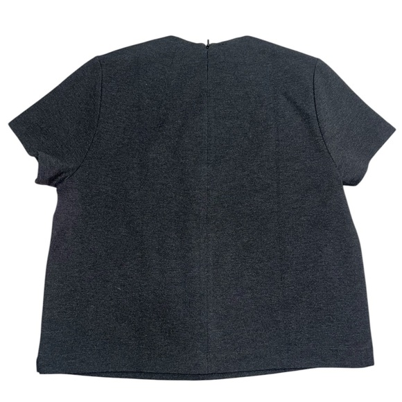 {NWT SPANX The Perfect Funnel Top Crewneck Ponte in Charcoal Heather Gray Large} - Picture 9 of 11